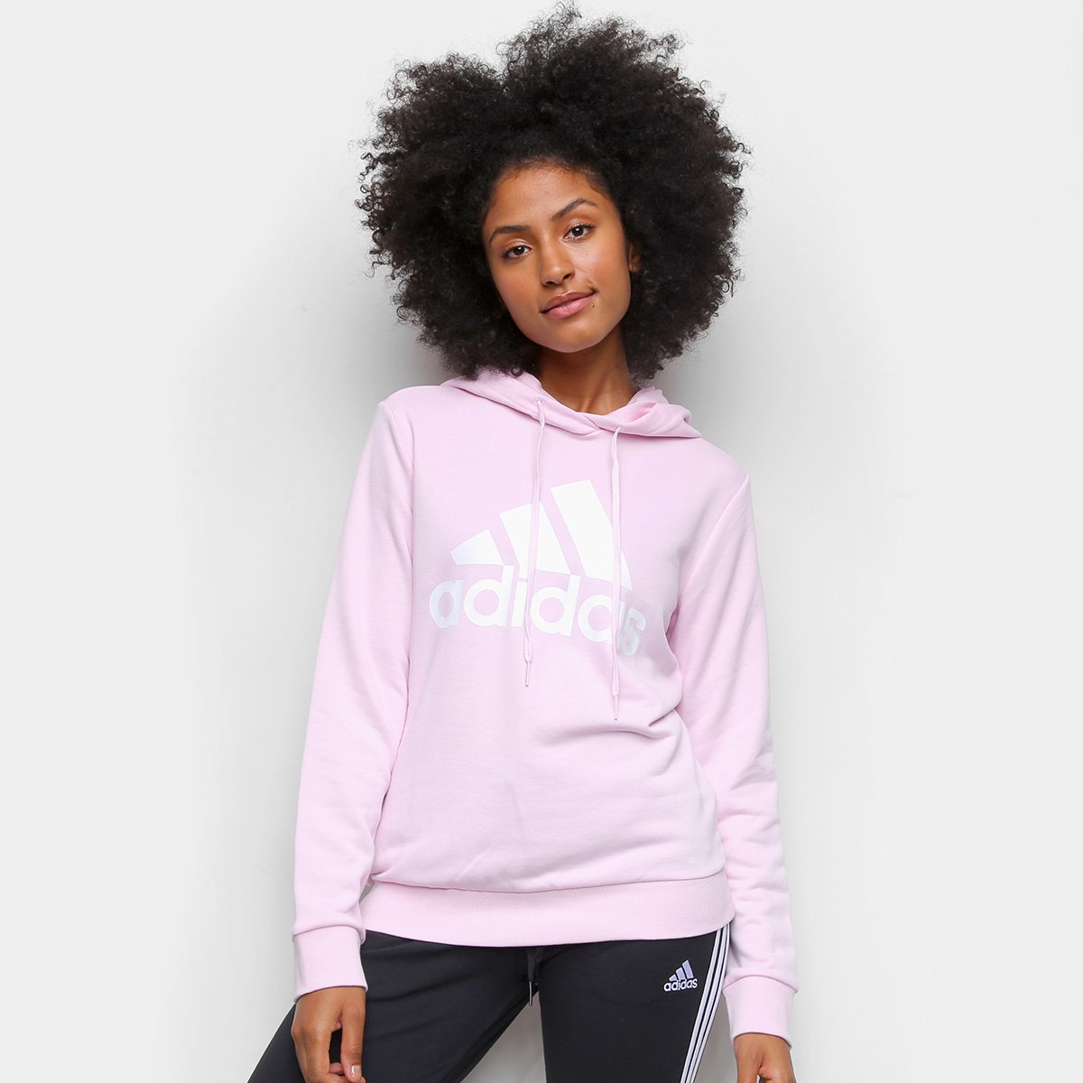 moletom adidas rosa feminino