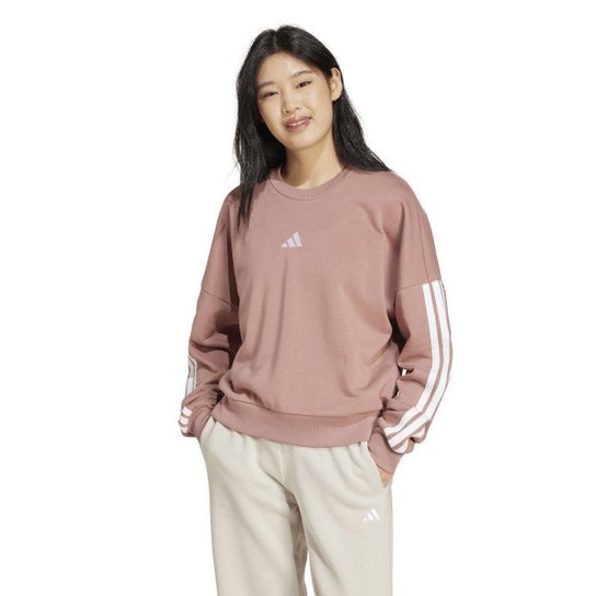 Moletom Adidas Essentials Três Listras - ROSE GG