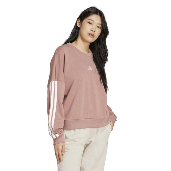 Moletom Adidas Essentials Três Listras - ROSE GG