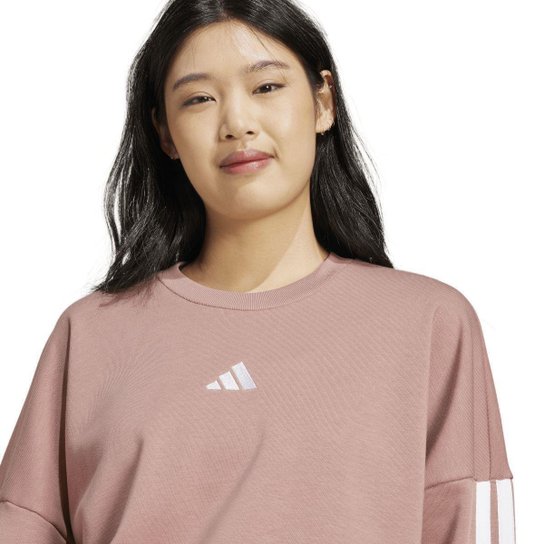 Moletom Adidas Essentials Três Listras - ROSE GG
