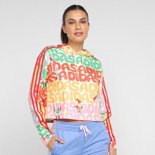 Moletom Cropped Adidas Originals Moletom Da Adidas Vermelho