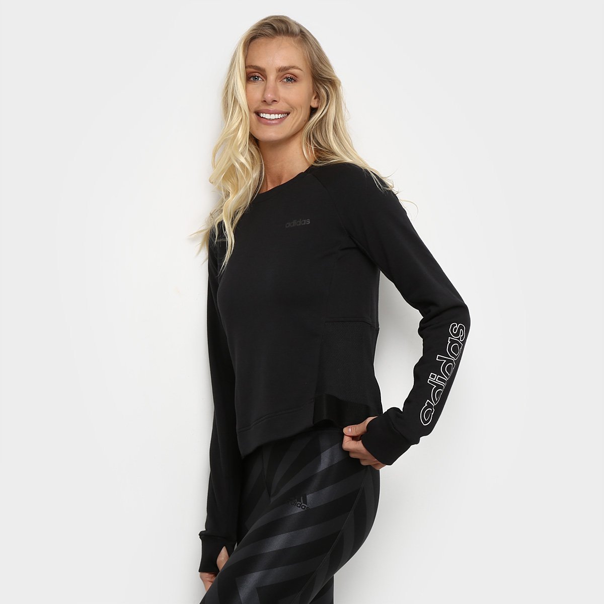 moletom adidas feminino preto