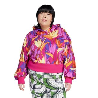 Moletom Adidas Plus Size Capuz x FARM Feminino