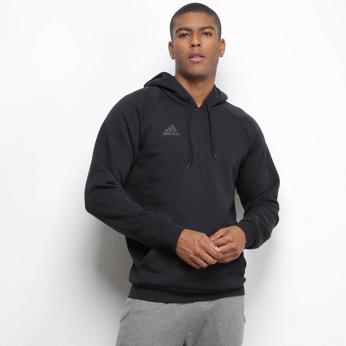 adidas polyester moletom com capuz