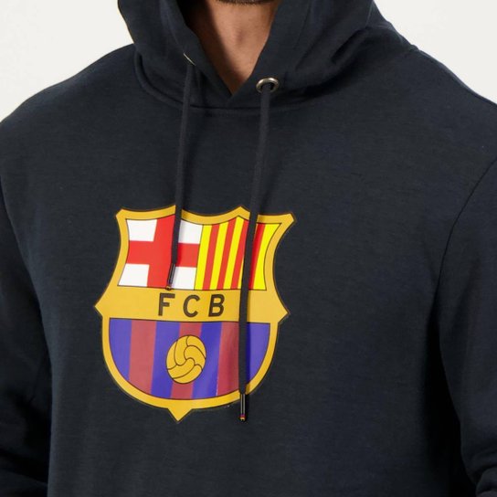 Moletom Canguru Barcelona Escudo Preto