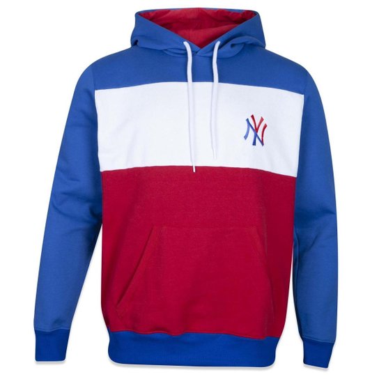 Moletom Canguru Fechado Mlb New York Yankees World Royal/ New Era Masculino