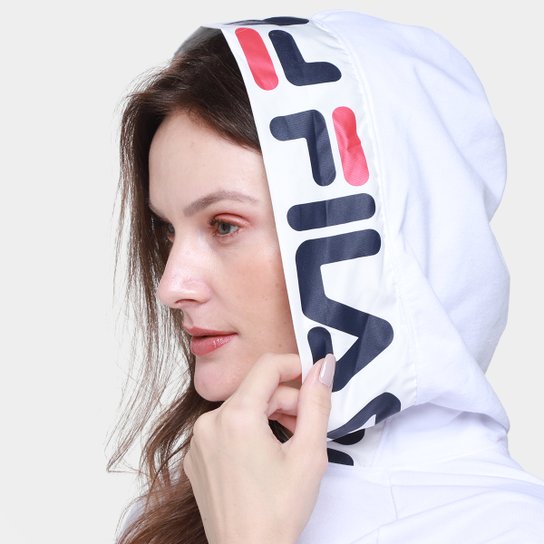 Moletom Com Capuz Fila Color Block Letter Feminino