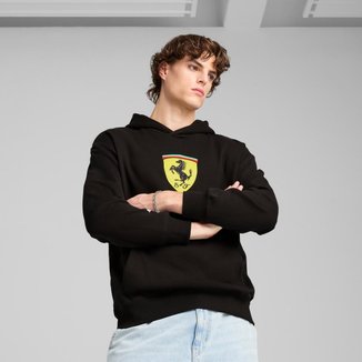 Moletom com Capuz Scuderia Ferrari Race Big Shield Masculino