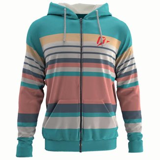 Moletom Com Zíper Listrado Sour Cream Stripes