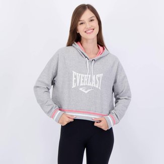 Moletom cropped Everlast Feminino Rosa
