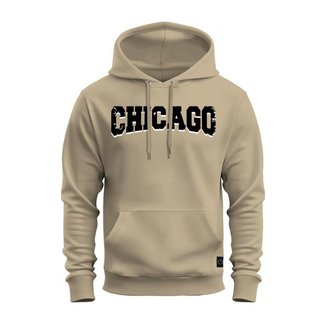 Moletom Estampado Algodão Bolso Canguru Chicago Black