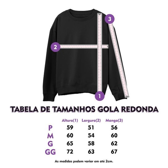 Moletom Gola Careca Masculino Algodão Liso Kit 2 Peças