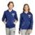 Moletom Infantil Adidas Com Zíper Seasonals Essentials Collegiate Typography - Azul+Branco