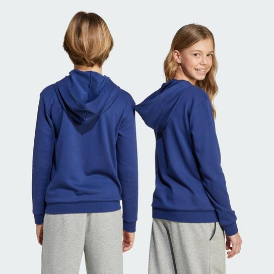 Moletom Infantil Adidas Com Zíper Seasonals Essentials Collegiate Typography