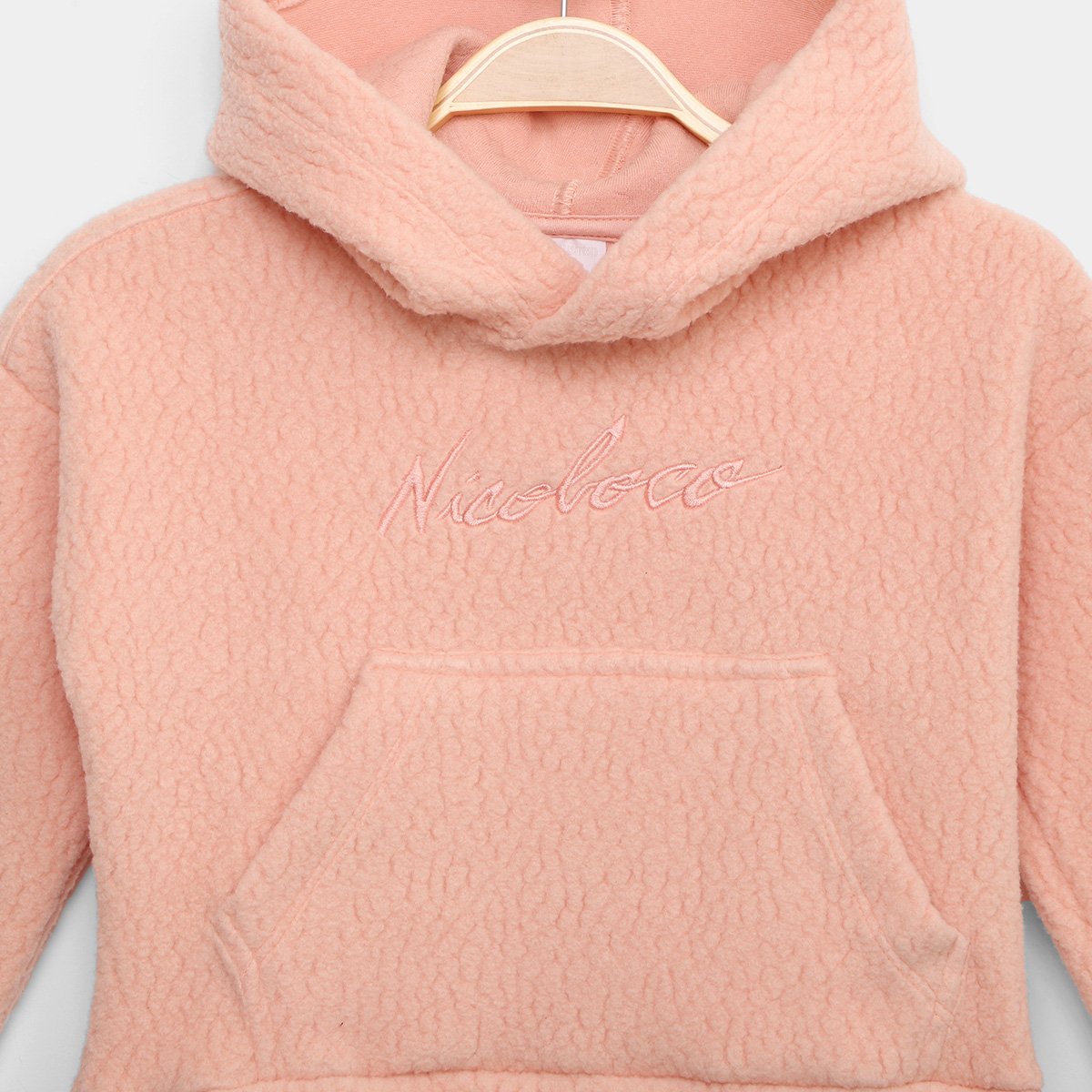 Moletom Juvenil Nicoboco Cropped Sherpa AU Feminino