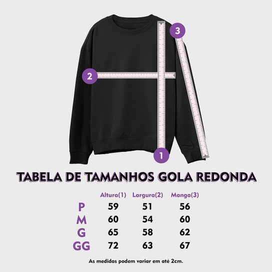 Moletom Masculino Gola Redonda Básico Benellys