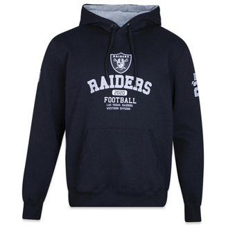 Moletom New Era Canguru Fechado Las Vegas Raiders Club House Masculino