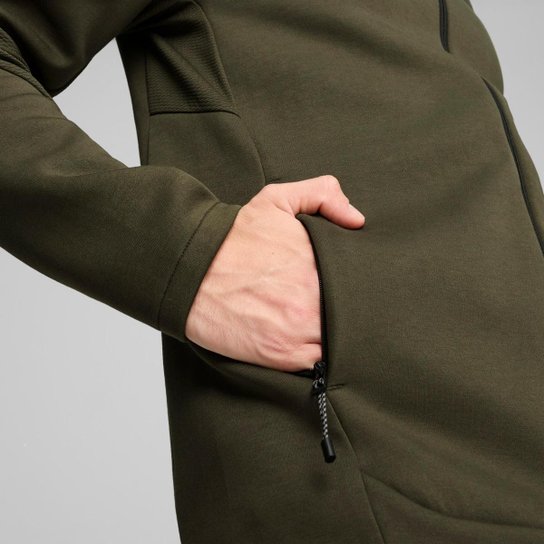 Moletom Puma com Capuz EVOSTRIPE Full-Zip Masculino