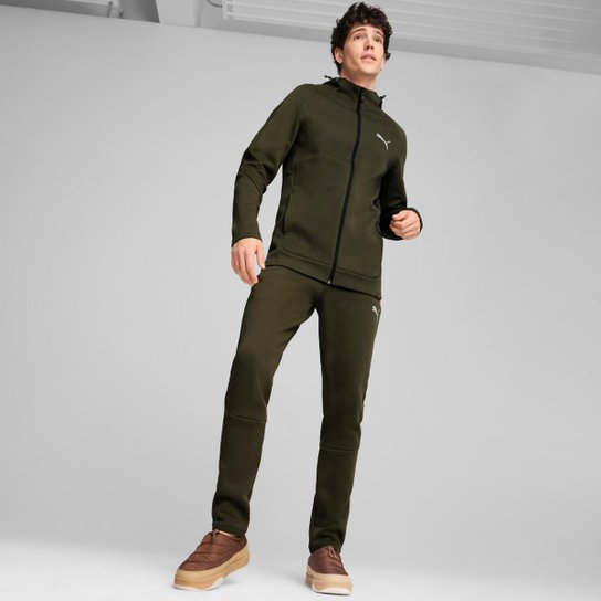 Moletom Puma com Capuz EVOSTRIPE Full-Zip Masculino