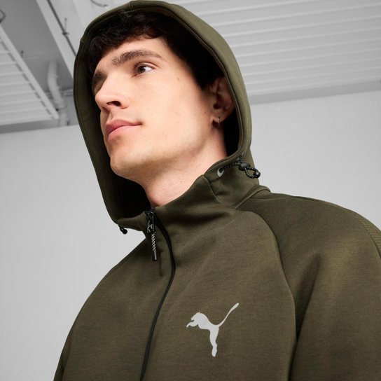 Moletom Puma com Capuz EVOSTRIPE Full-Zip Masculino