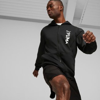 Moletom Puma com Capuz Fit Double Knit Full-Zip Masculino