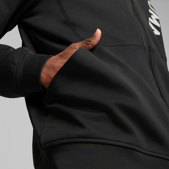 Moletom Puma com Capuz Fit Double Knit Full-Zip Masculino