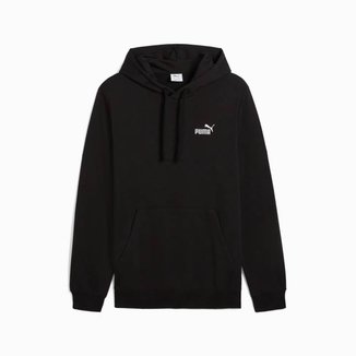 MOLETOM PUMA ESS SMALL NO 1 LOGO HOODIE FL MASCULINO PRETO E BRANCO GG