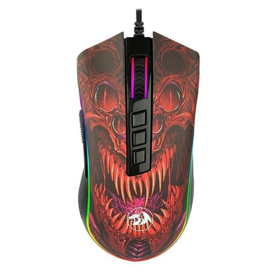 Mouse Gamer Redragon Infernal Dragon Ryu 16000DPI RGB Vermelho