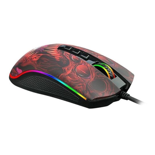 Mouse Gamer Redragon Infernal Dragon Ryu 16000DPI RGB Vermelho