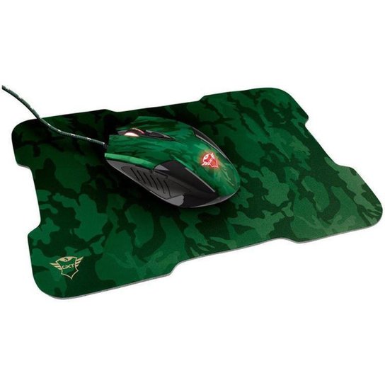 Mouse Gamer Trust Óptico 3200DPI 6 Botões - GXT 781 Rixa com Mouse Pad