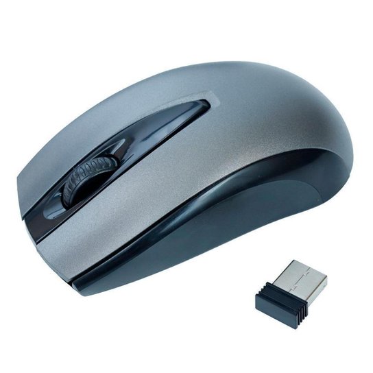 Mouse Wireless OEX Moby 1000DPI MS-407 - Chumbo/P