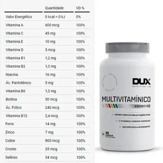Multivitamínico Esportivo (90 Caps) Dux Nutrition Sabor:Sem