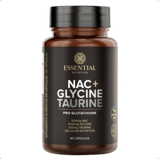 NAC Glycine Taurine Pro Glutathione 90 Capsulas Essential