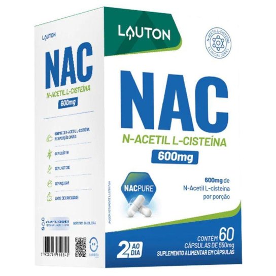 Nac N Acetil L Cisteina 600Mg 60Caps - Lauton