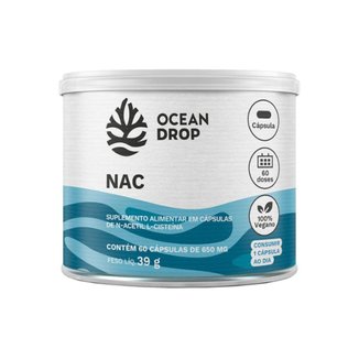 NAC N-acetilcisteína 60 Cápsulas 650mg - Ocean Drop