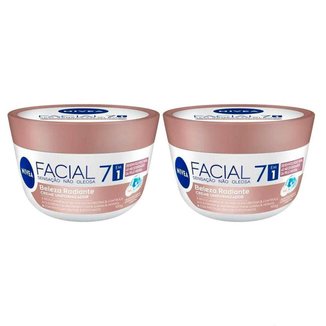 NIVEA Kit com 2 Unidades – Hidratante Facial 7 em 1 Beleza Radiante 100g Kit