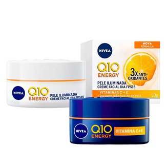 Nívea Q10 Energy Kit – Creme Antissinais Dia FPS15 + Creme Antissinais Noturno Kit