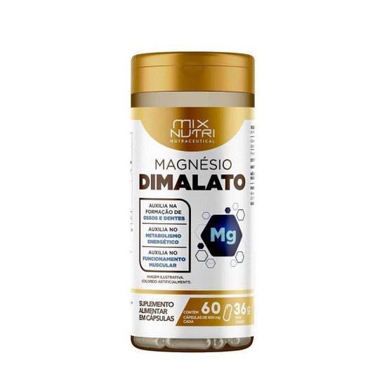 Nutraceutical Magnésio Dimalato - 60 Caps - Mix Nutri