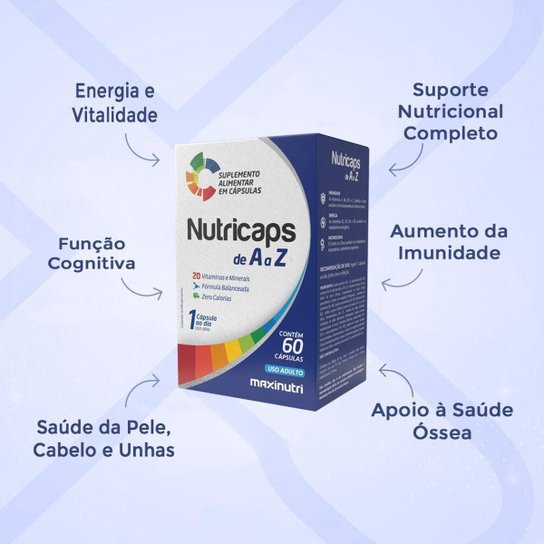 Nutricaps A a Z Polivitaminico 100% IDR 60 Caps Maxinutri