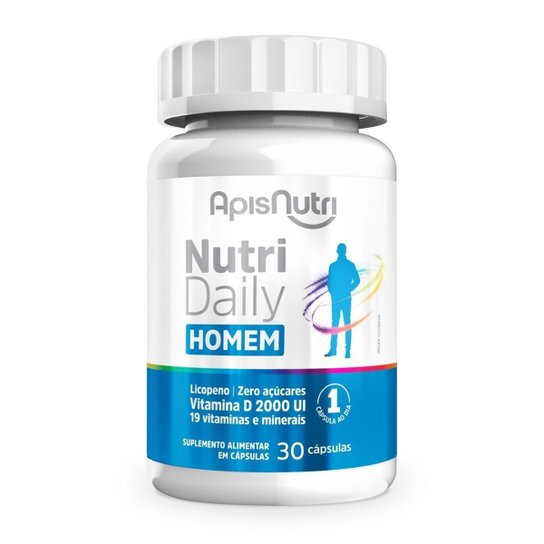 NutriDaily Homem Polivitamínico 500mg 30 Cápsulas Apisnutri - SV