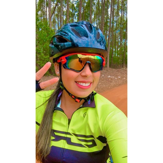 Óculos De Sol Ciclismo Bike Espelhado Esportivo Kit 2 Peças