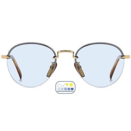 Óculos de Sol David Beckham Dourado Photochromic DB1173S T5U-51