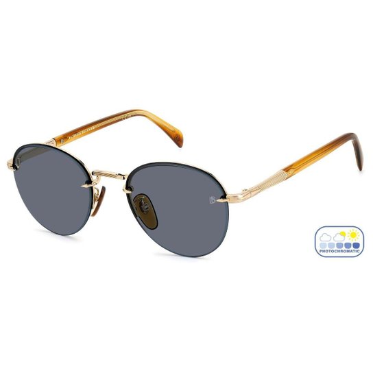 Óculos de Sol David Beckham Dourado Photochromic DB1173S T5U-51