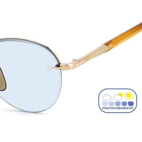 Óculos de Sol David Beckham Dourado Photochromic DB1173S T5U-51