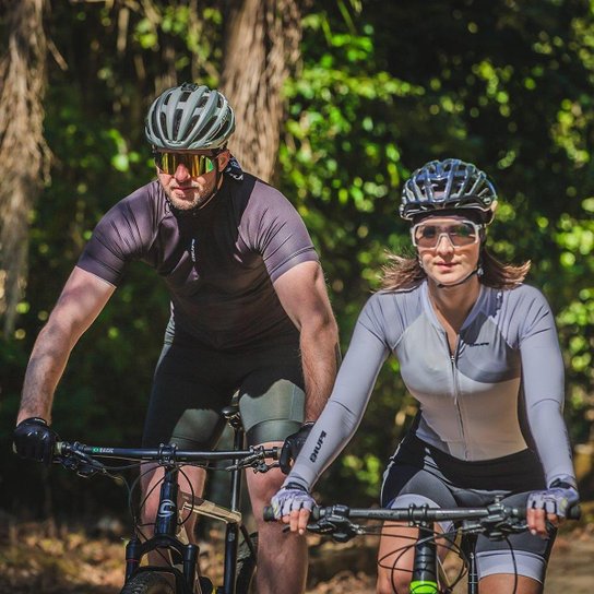 Óculos de Sol Esportivo HUPI Andez Bike Proteção UV Cristal/Preto Lente Roxo Espelhado