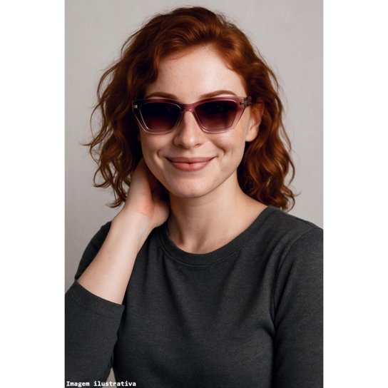 Óculos de Sol Feminino Gatinho Lente Marrom UV400 Polarizado 2849 Village Heaven