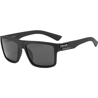 Óculos de Sol Masculino Preto Lente Polarizada Proteção UV400 Village Heaven 1035