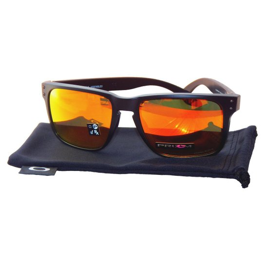 Óculos de Sol Oakley Holbrook XL OO9417 - Matte Black - Prizm Ruby - 04/59