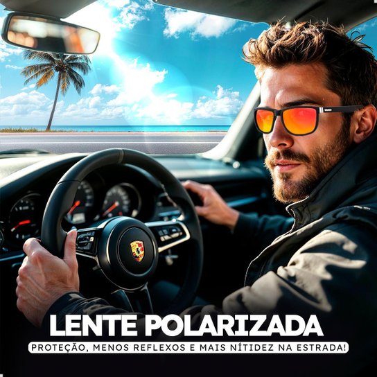 Óculos De Sol Polarizado Masculino Esportivo Casual Dia a Dia