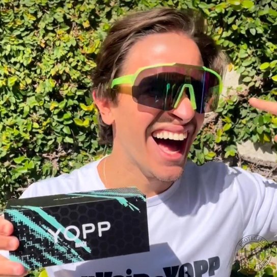 Óculos De Sol Polarizado Proteção UV400 Yopp Mask L 2.3 Lente Verde Espelhada